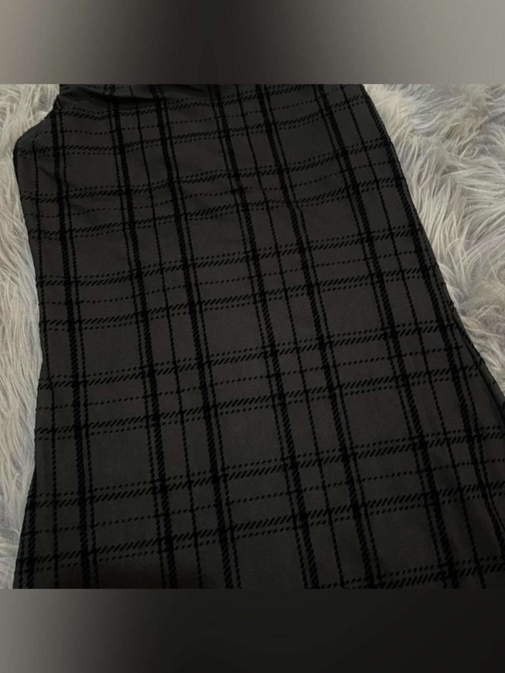 H&M Black Plaid Double-Strap Mini Dress - Picture 2 of 4